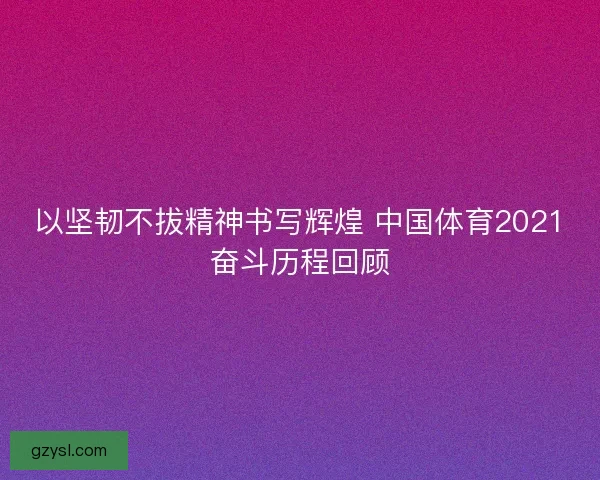 以坚韧不拔精神书写辉煌 中国体育2021奋斗历程回顾